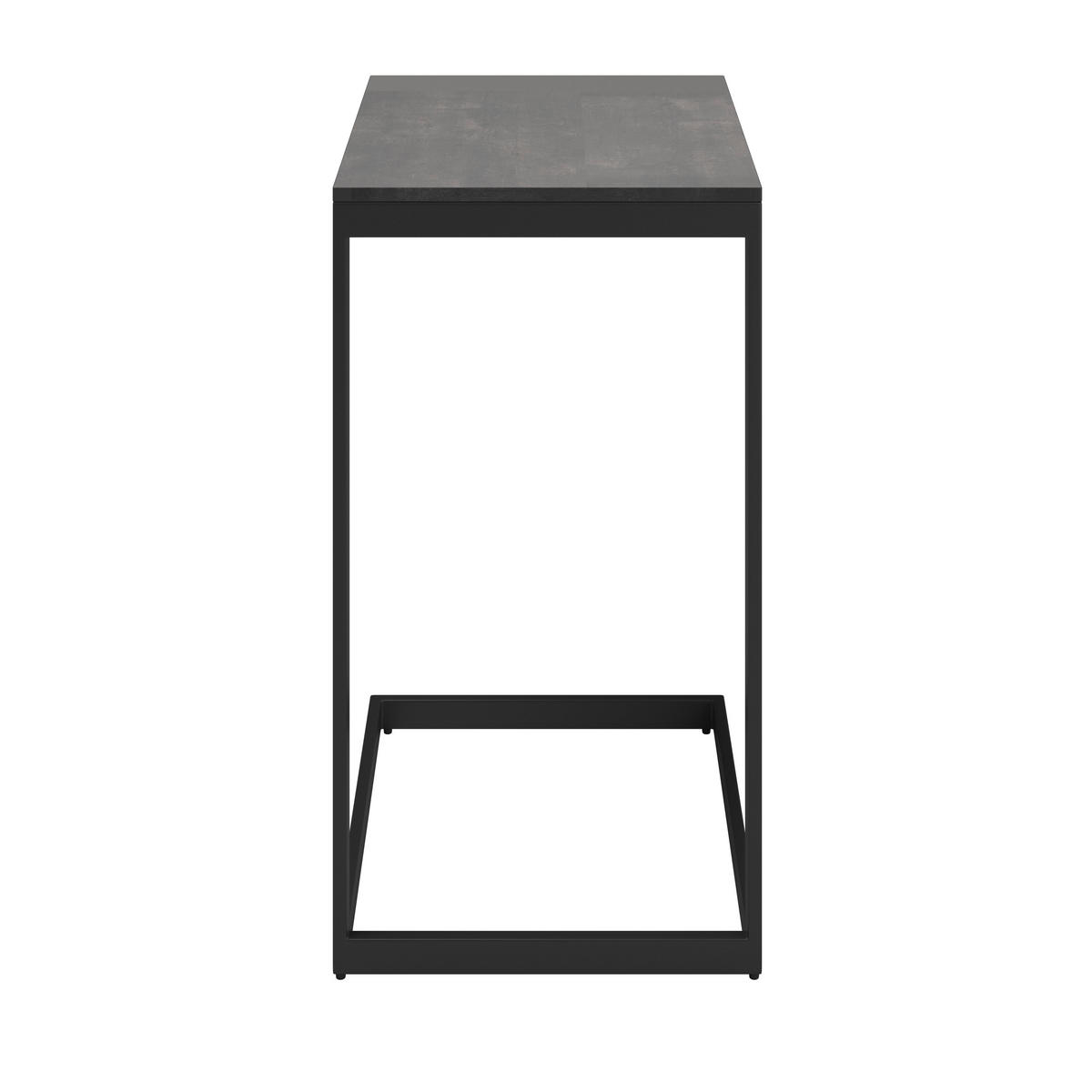 GARTENBEISTELLTISCH 35/30/56 cm Metall, Kunststoff rechteckig  - Anthrazit/Dunkelbraun, Design, Kunststoff/Metall (35/30/56cm) - Amatio