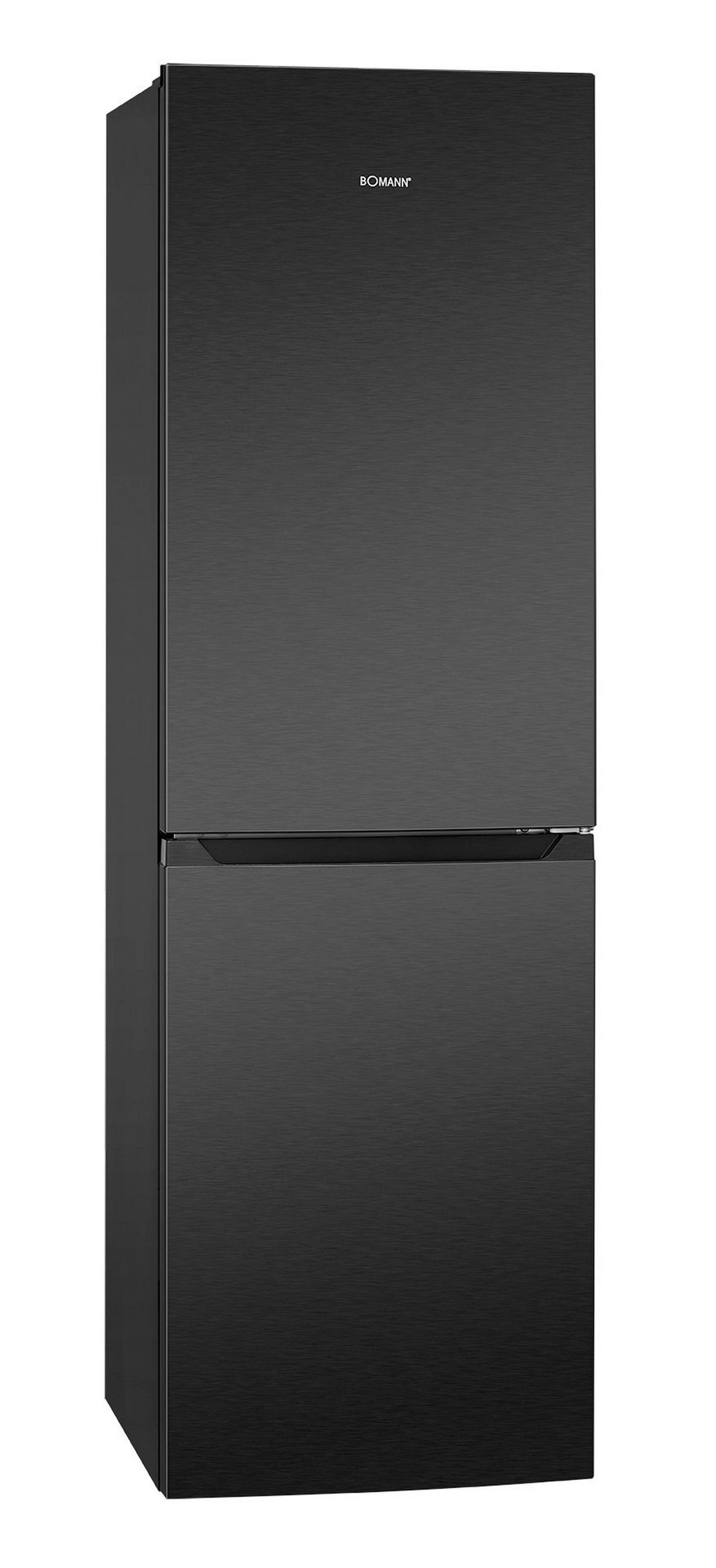 KÜHL-GEFRIER-KOMBINATION 54/181/60 cm KG7360SIX  - Schwarz, Basics, Glas/Kunststoff (54/181/60cm) - Bomann