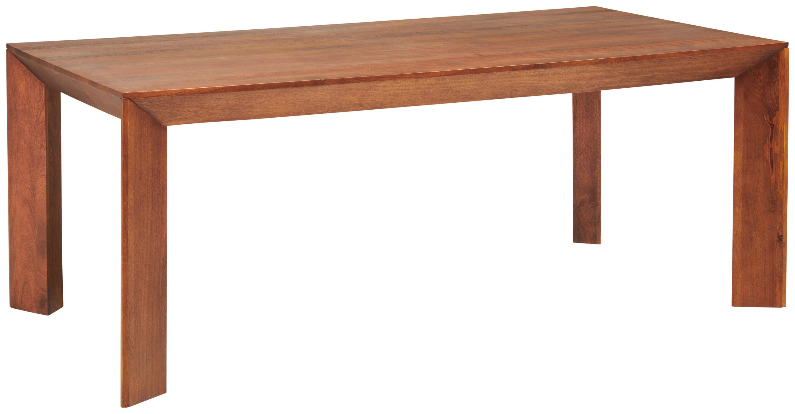 ESSTISCH 200/100/76 cm Echtholz  Holz rechteckig Dunkelbraun  - Dunkelbraun, MODERN, Holz (200/100/76cm) - MID.YOU