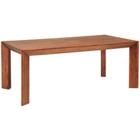 ESSTISCH 200/100/76 cm Echtholz  Holz rechteckig Dunkelbraun  - Dunkelbraun, MODERN, Holz (200/100/76cm) - MID.YOU