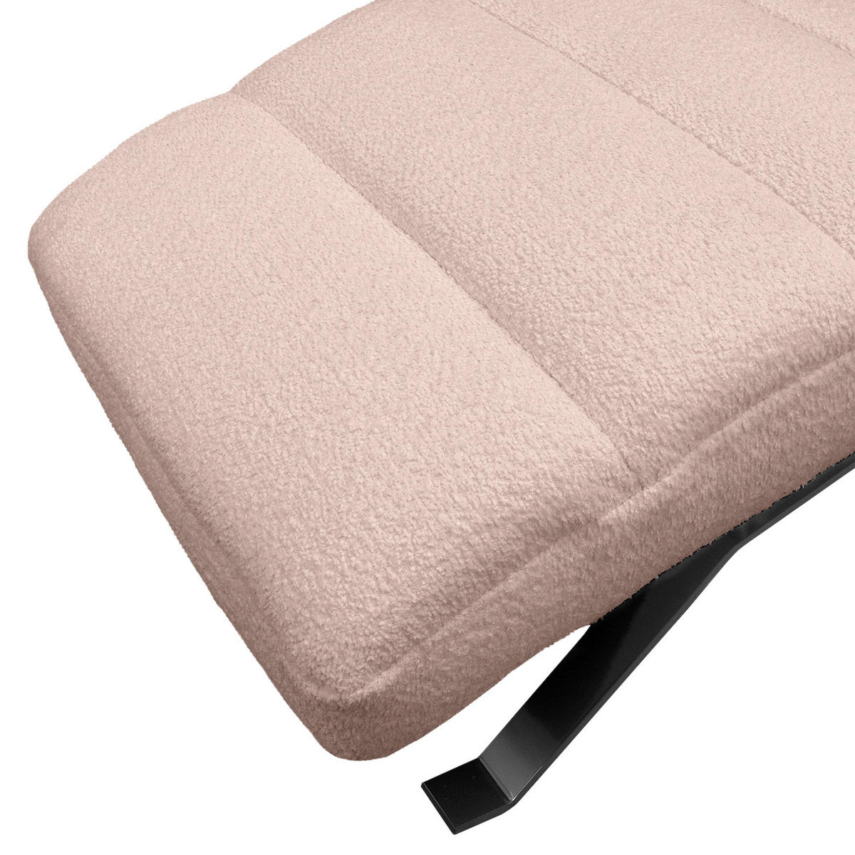 RELAXLIEGE in Bouclé Rosa  - Schwarz/Rosa, Design, Textil/Metall (65/65-95/171cm) - Livetastic