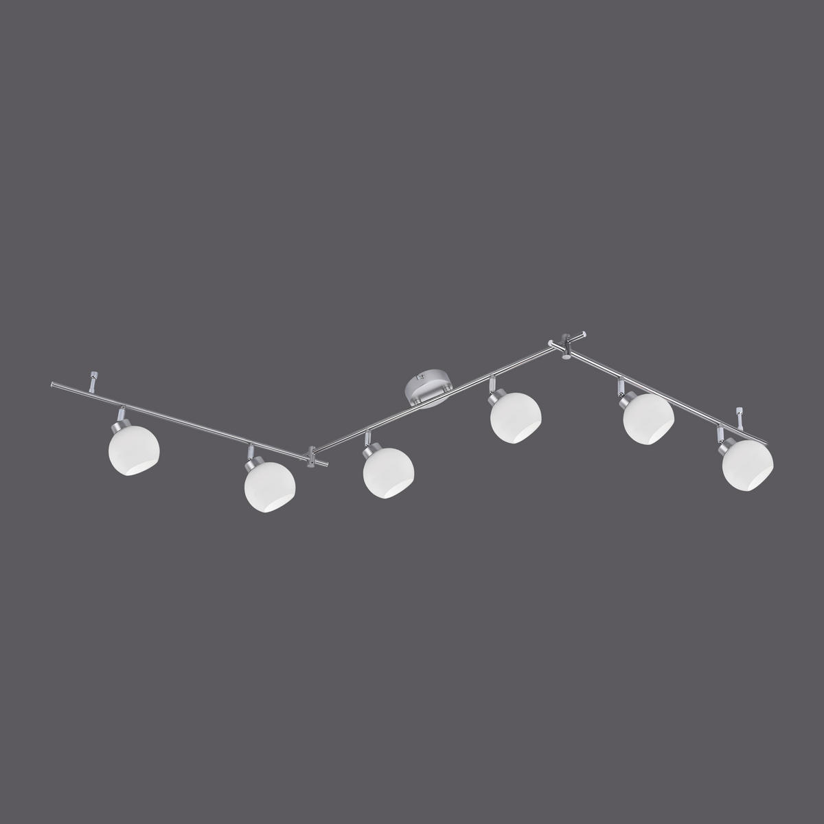 DECKENLEUCHTE    191/120/22 cm  - Nickelfarben, Design, Metall (191/120/22cm) - Boxxx