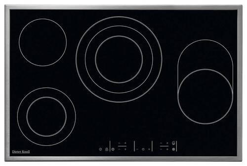 Plită vitroceramică - culoare inox/negru, Basics, sticlă/metal (76,6/50,6cm) - Dieter Knoll