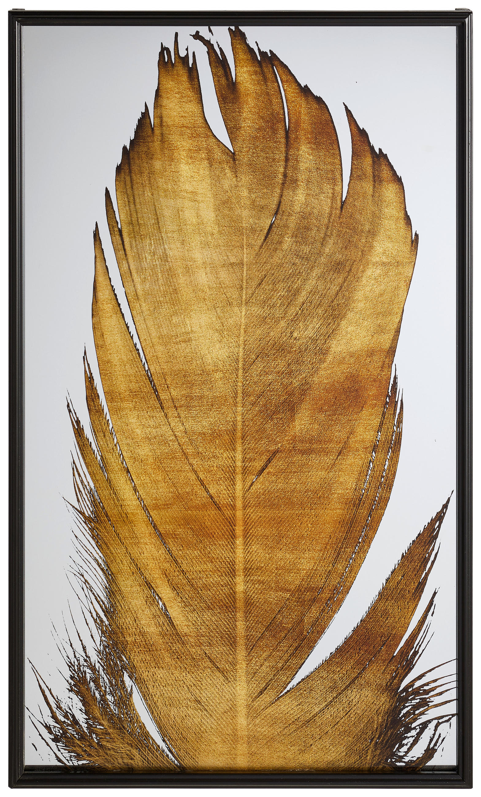 WANDPANEEL Schwarz, Goldfarben  - Goldfarben/Schwarz, Trend, Glas/Holzwerkstoff (60/100/2,5cm) - Ambia Home