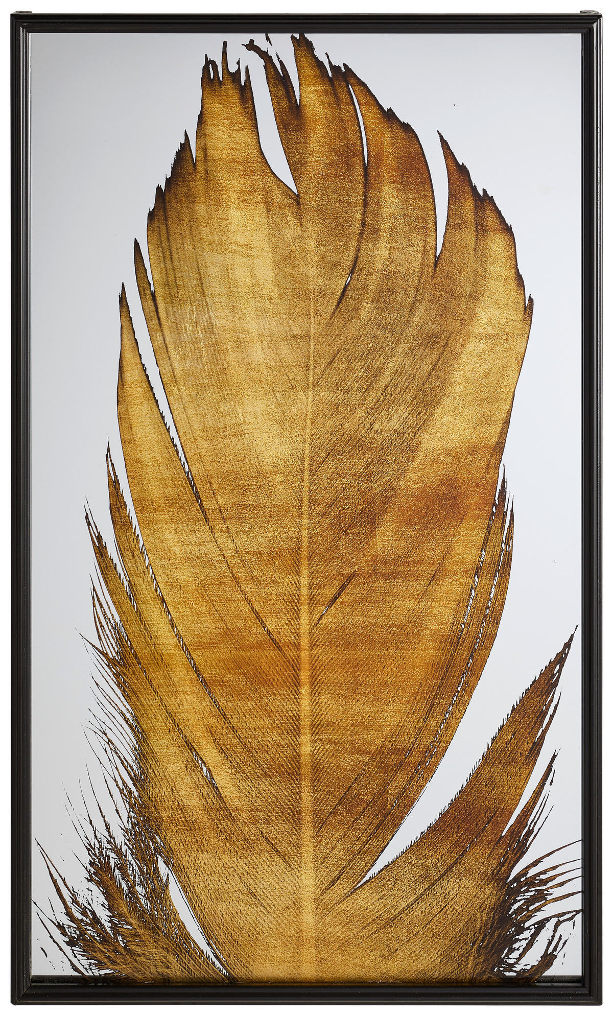 WANDPANEEL Schwarz, Goldfarben  - Goldfarben/Schwarz, Trend, Glas/Holzwerkstoff (60/100/2,5cm) - Ambia Home