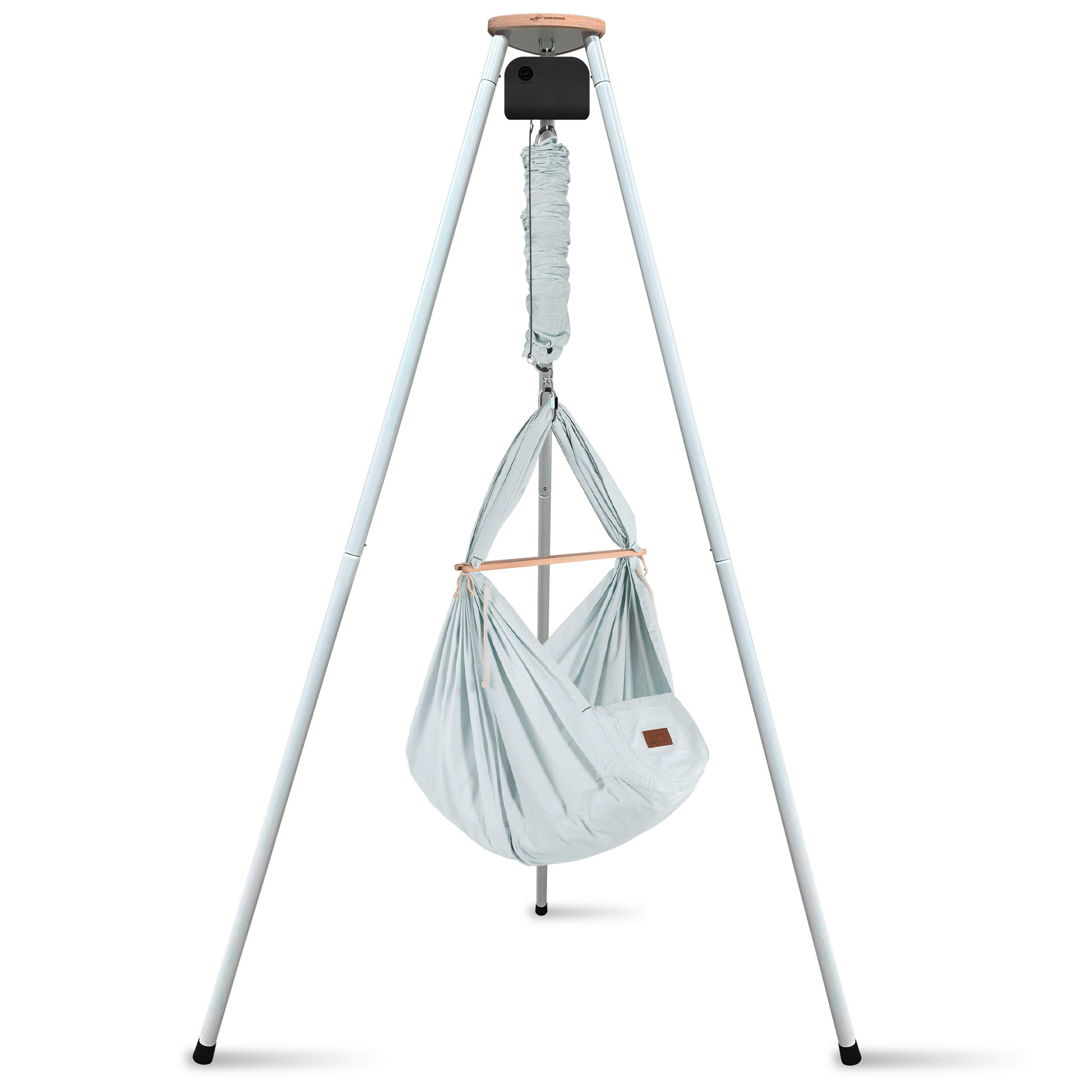 VISEĆA KOLIJEVKA - bijela/svijetlo siva, Basics, metal/tekstil (135/194/135cm) - SCHMUSEWOLKE