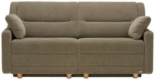 SCHLAFSOFA in Chenille Olivgrün  - Buchefarben/Olivgrün, KONVENTIONELL, Holz/Textil (184/88/91cm) - Sedda