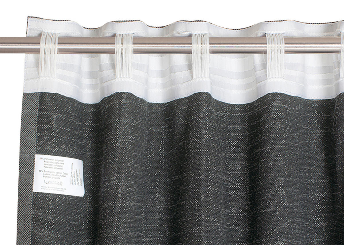 FERTIGVORHANG blickdicht  - Dunkelgrau, Basics, Textil (130/300cm) - Schöner Wohnen