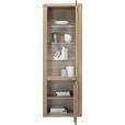 VITRINE Alteiche  66,4/203,6/37,7 cm  - Alteiche/Grau, KONVENTIONELL, Glas/Holz (66,4/203,6/37,7cm) - Voleo