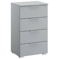 KOMMODE 47/81/42 cm  in Hellgrau  - Hellgrau/Alufarben, Modern, Holzwerkstoff (47/81/42cm) - Rauch Möbel