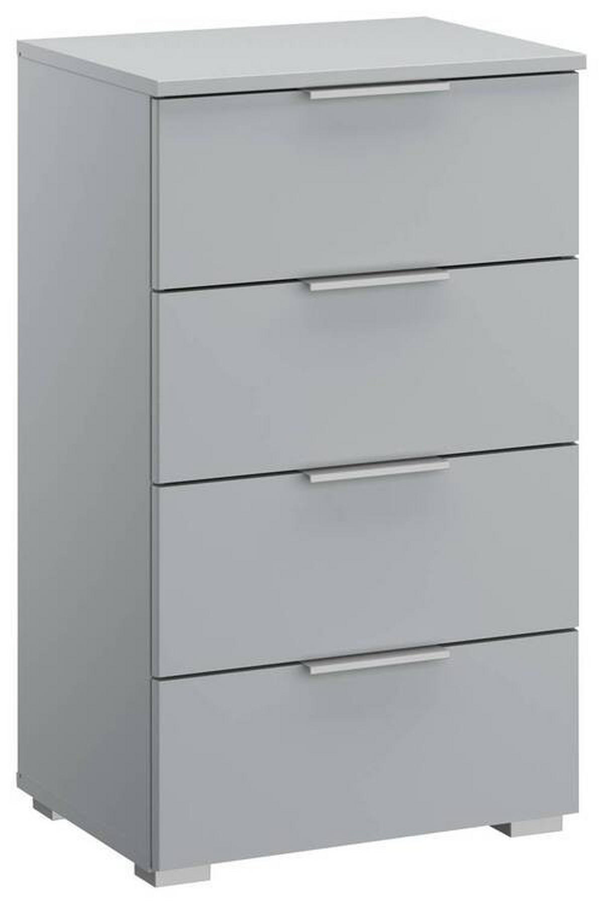 KOMMODE 47/81/42 cm  in Hellgrau  - Hellgrau/Alufarben, Modern, Holzwerkstoff (47/81/42cm) - Rauch Möbel