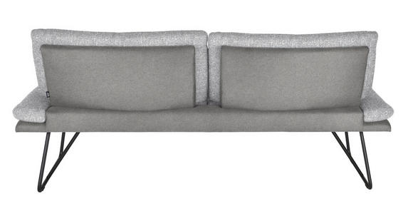 SITZBANK in Metall, Textil Grau - Schwarz/Grau, Design, Textil/Metall (208/91/72cm) - Dieter Knoll