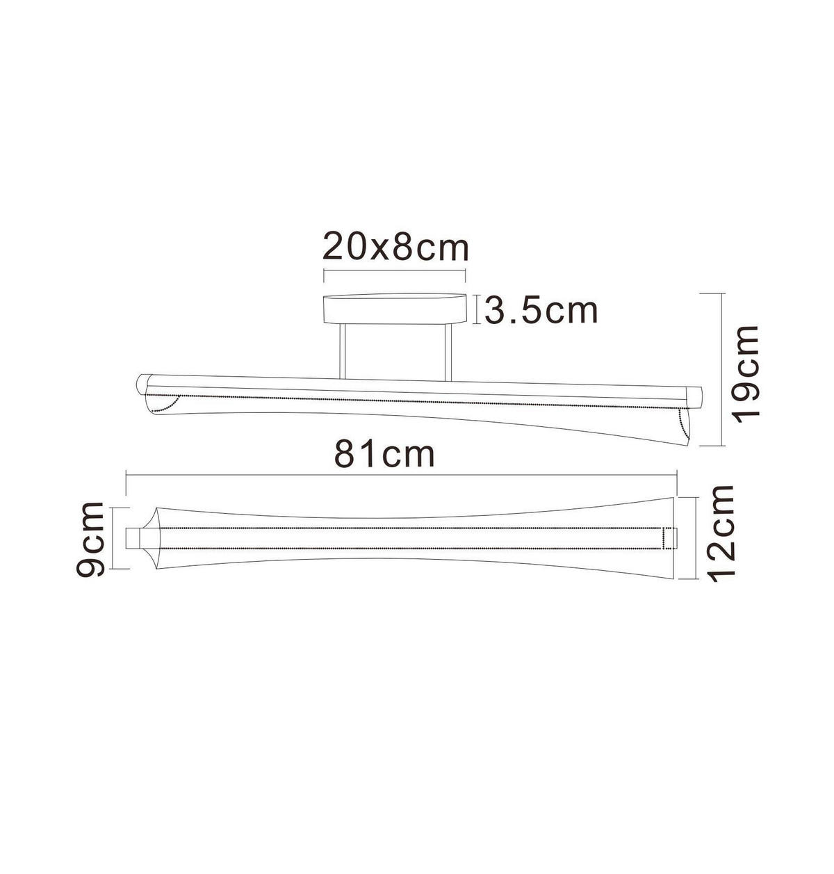LED-DECKENLEUCHTE 81/12/19 cm   - Klar/Anthrazit, Design, Kunststoff/Metall (81/12/19cm) - Globo