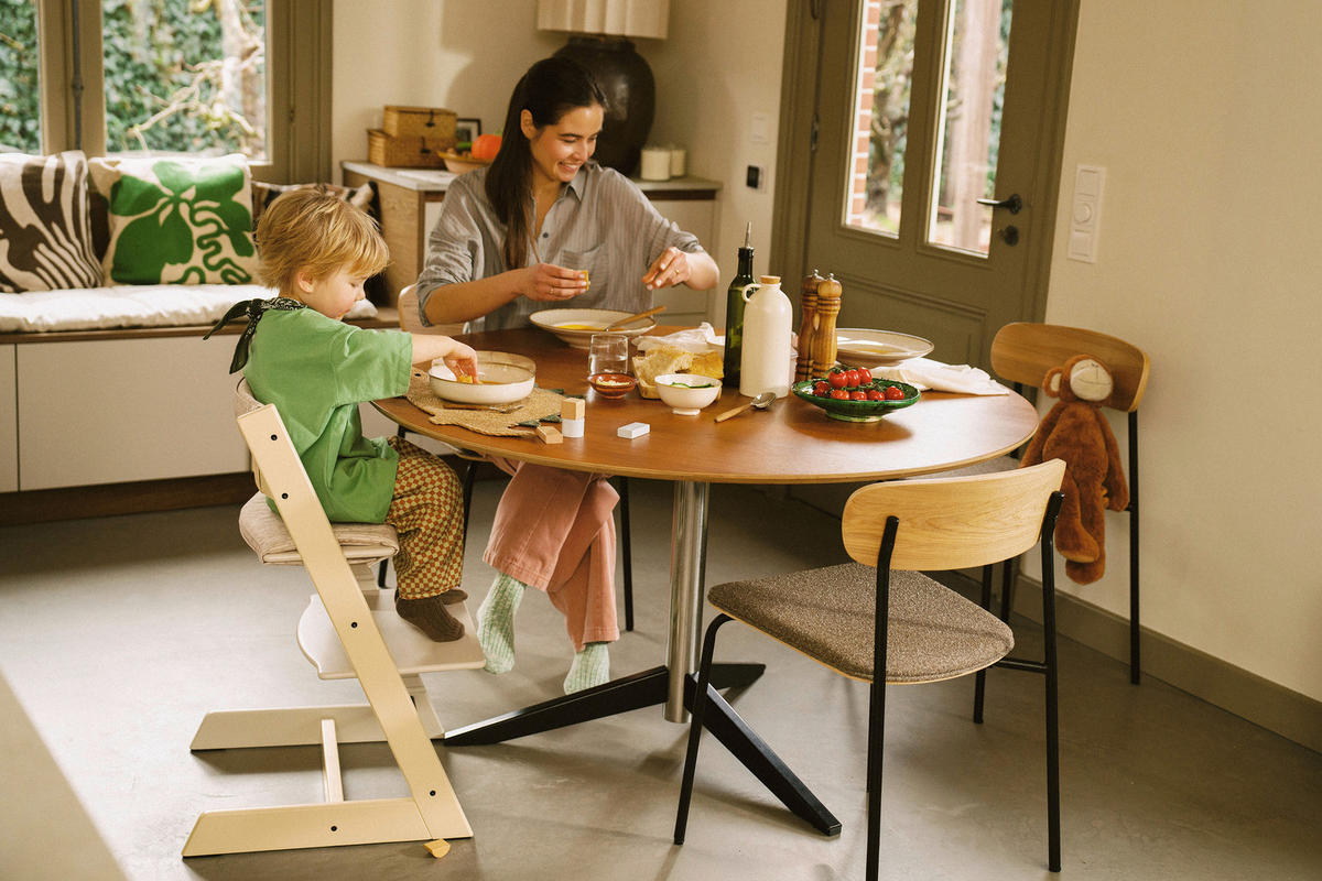 HOCHSTUHL-SET Tripp Trapp Bundles  - Perlmutt, Basics, Holz (83/65/46cm) - Stokke