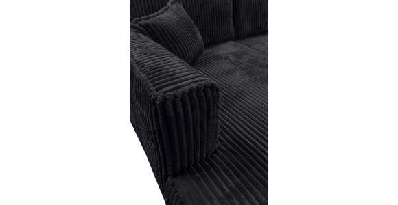 ECKSOFA  in Cord Schwarz  208/322 cm  - Schwarz, MODERN, Holz/Textil (208/322cm) - Carryhome