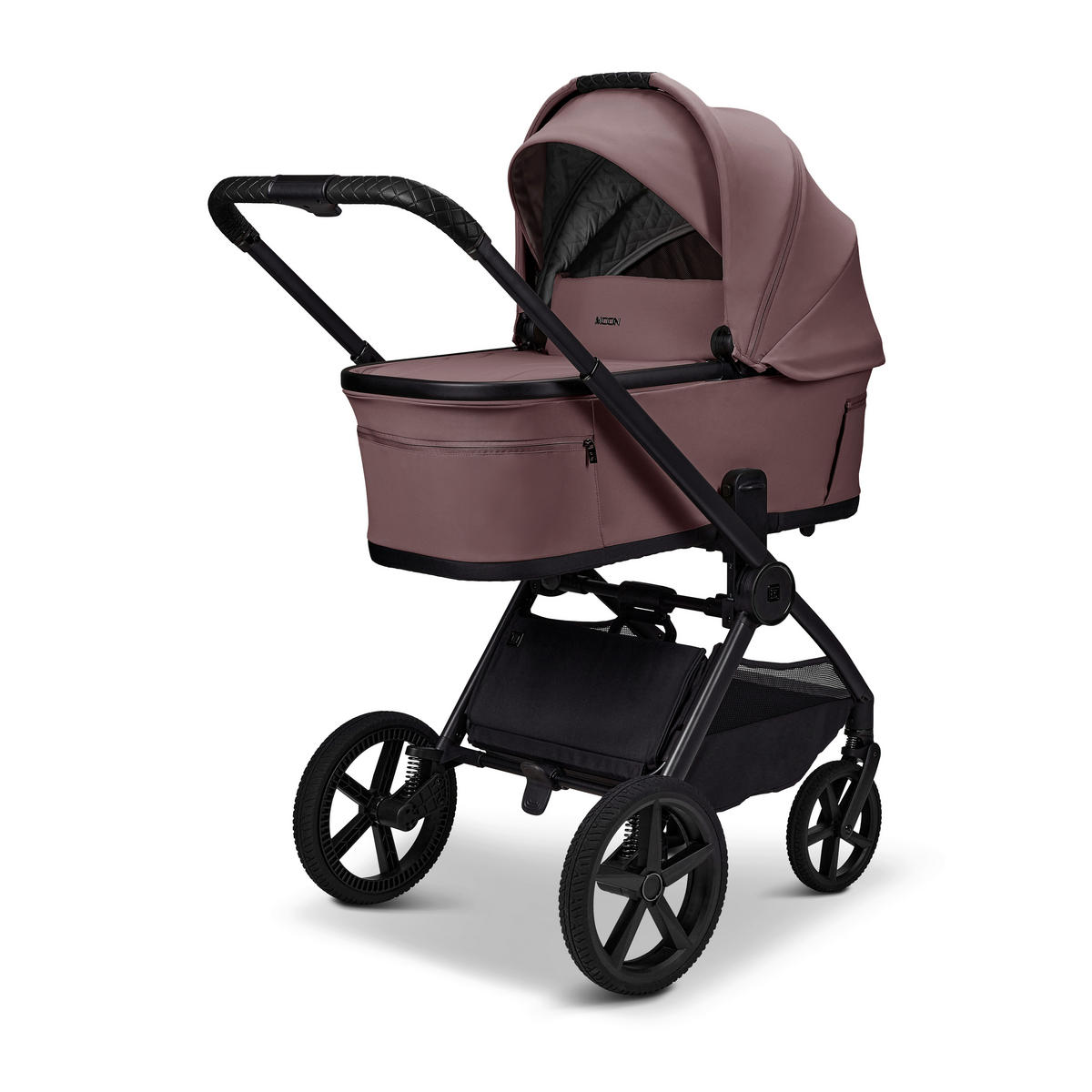 KINDERWAGENSET  GIO FOLD ETPU SET  tonka  - Schwarz/Mokka, Basics, Textil/Metall (120/58/92cm) - Moon Edition