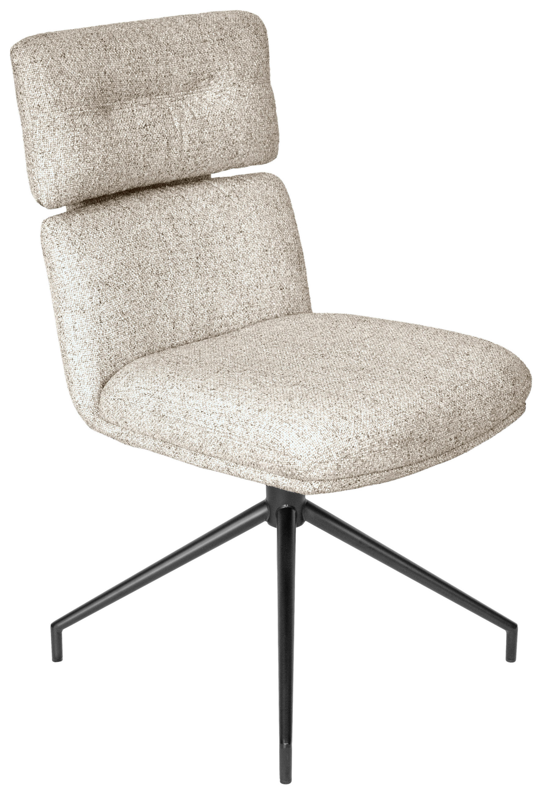 STUHL in Eisen Webstoff Metall, Textil - Beige/Schwarz, Design, Textil/Metall (50/92/64,5cm) - Dieter Knoll