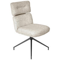 STUHL - Beige/Schwarz, Design, Textil/Metall (50/92/64,5cm) - Dieter Knoll