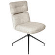 STUHL  in Eisen Webstoff Metall, Textil  - Beige/Schwarz, Design, Textil/Metall (50/92/64,5cm) - Dieter Knoll