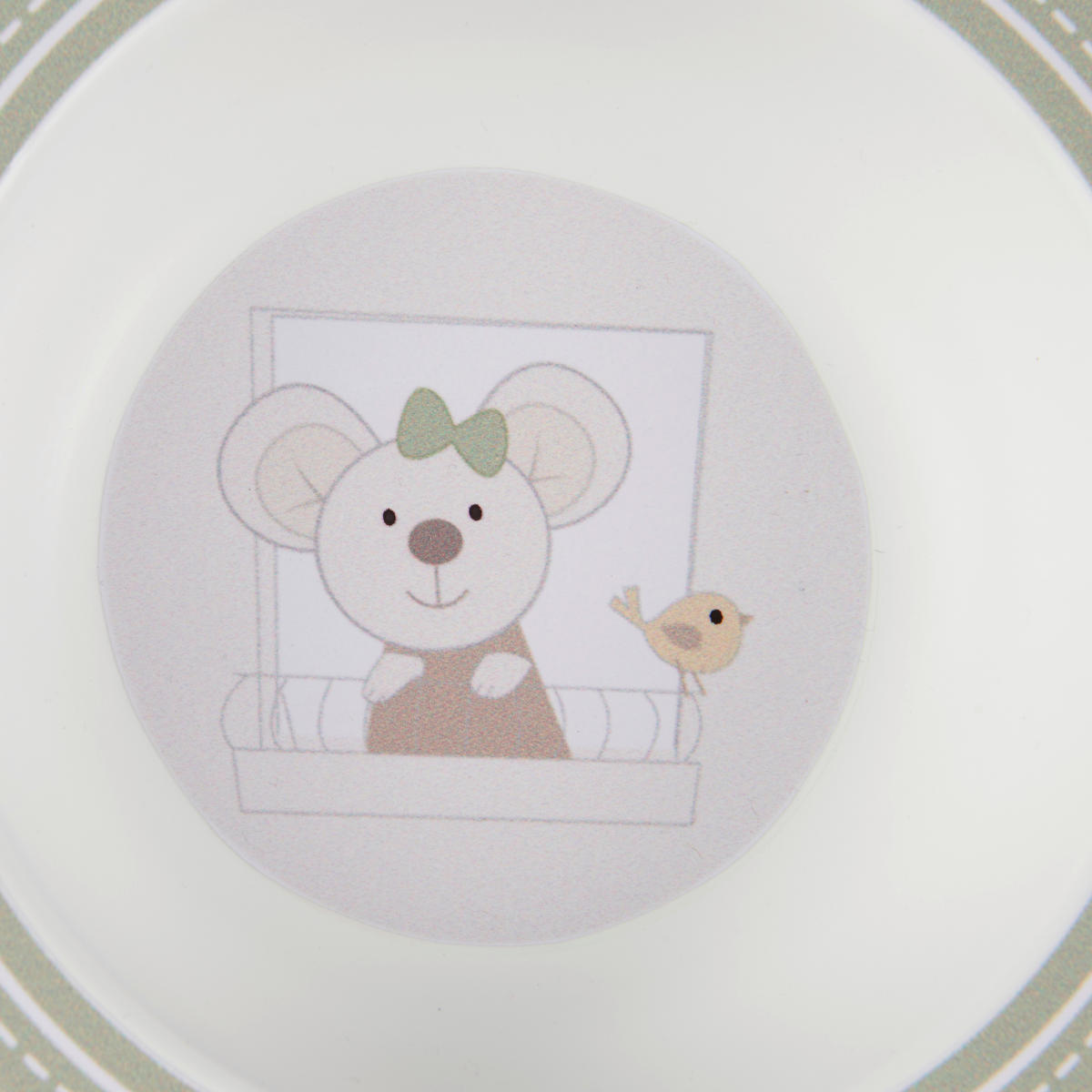 BARNSKÅL  - grön/brun, Basics, plast (15,2/4,3cm) - My Baby Lou