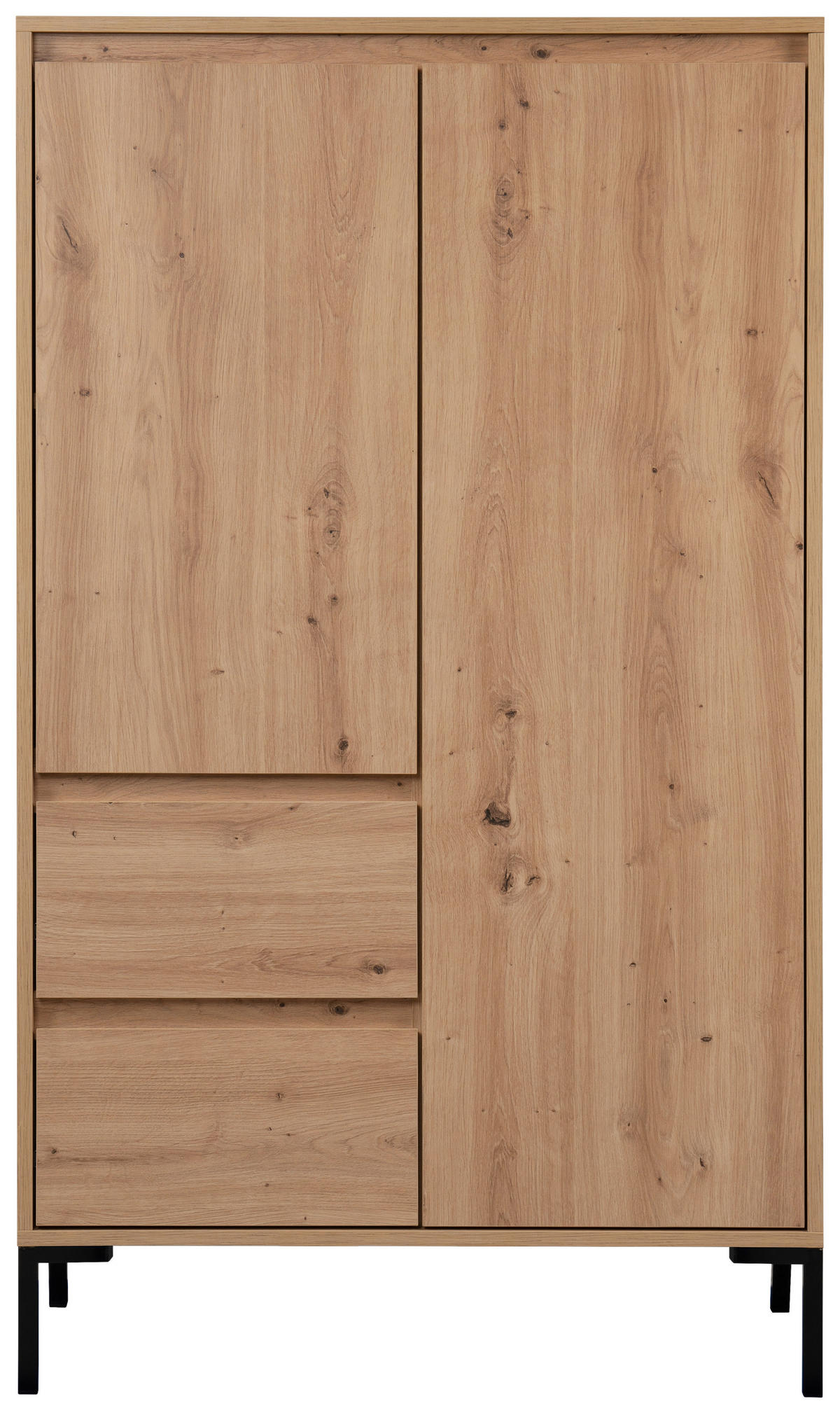 HIGHBOARD  in 81/139/40 cm  - Schwarz/Eiche Artisan, Design, Holzwerkstoff/Metall (81/139/40cm) - MID.YOU
