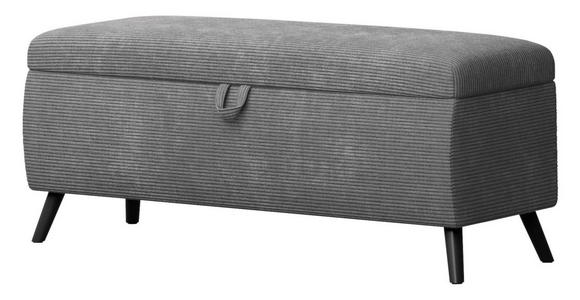 BETTBANK 145/45/50 cm - Dunkelgrau/Schwarz, Trend, Holz/Textil (145/45/50cm) - Esposa