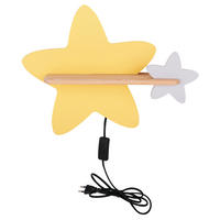 KINDERWANDLEUCHTE 40/12/31 cm   - Goldfarben/Grau, Basics, Holz/Holzwerkstoff (40/12/31cm)