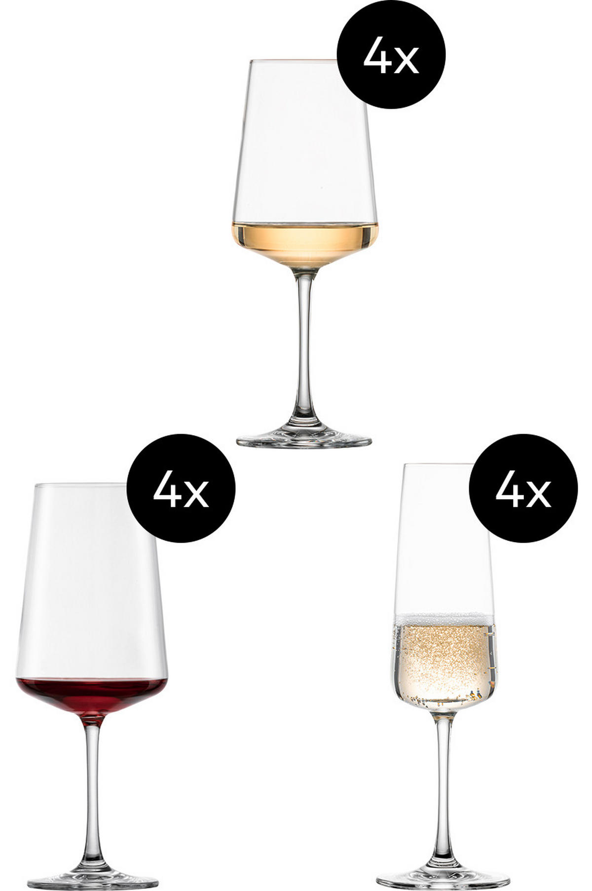 GLÄSERSET Miovino 12-teilig  - Transparent, Design, Glas - Schott Zwiesel