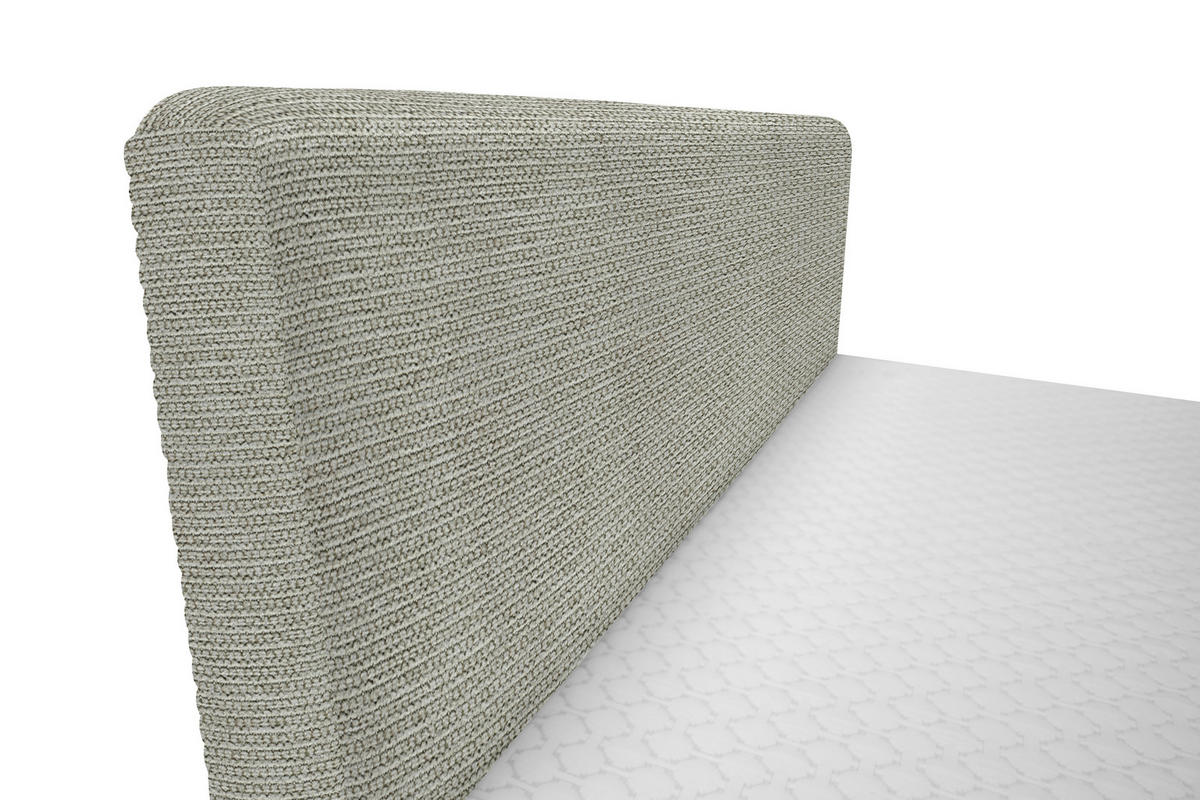 BOXBETT 160/200 cm  in Greige  - Greige/Schwarz, Design, Holz/Holzwerkstoff (160/200cm) - Xora