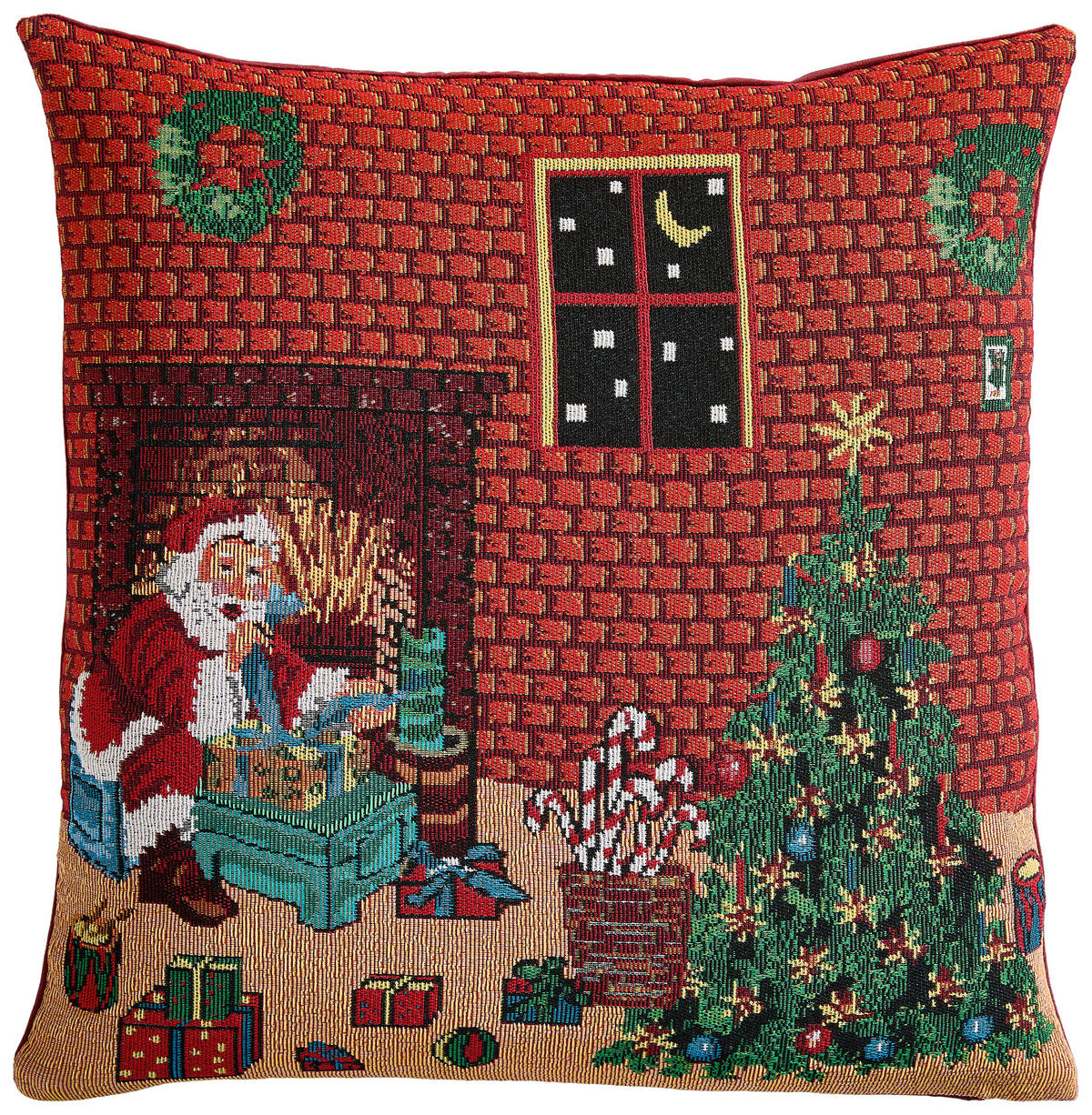 KISSENHÜLLE 45/45 cm  - Rot, KONVENTIONELL, Textil (45/45cm) - X-Mas