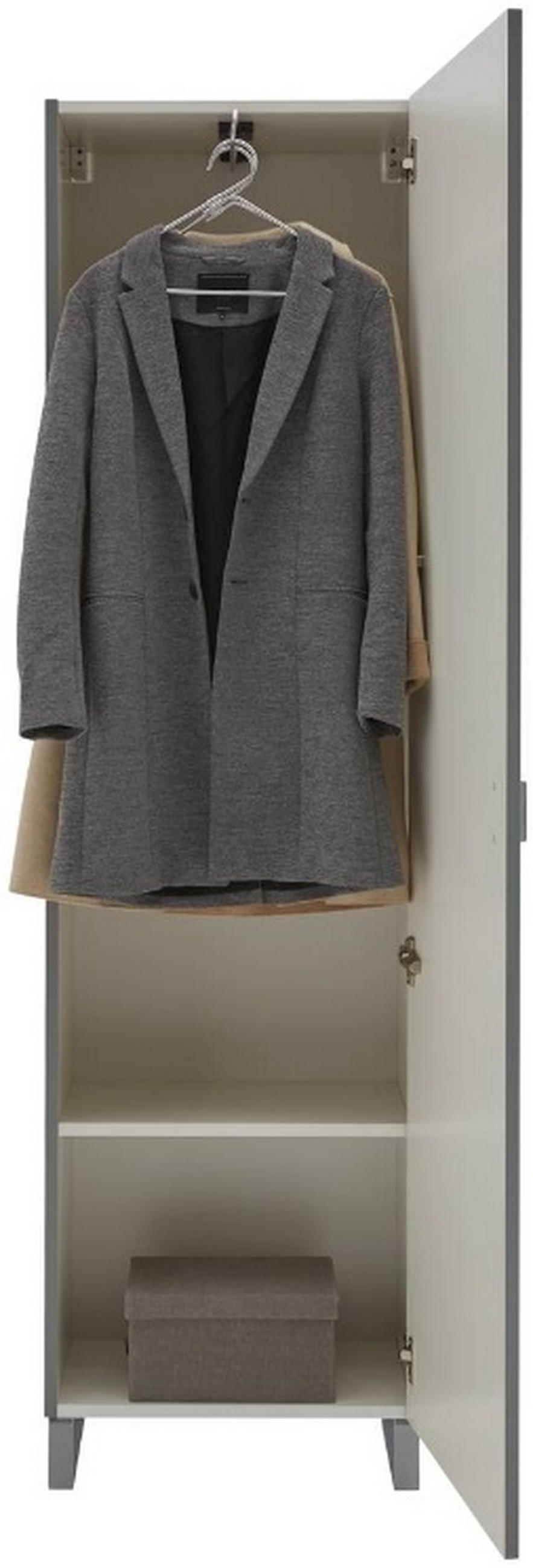 GARDEROBENSCHRANK  in 52/192/36 cm  - Grau, Design, Holzwerkstoff/Metall (52/192/36cm) - Dieter Knoll