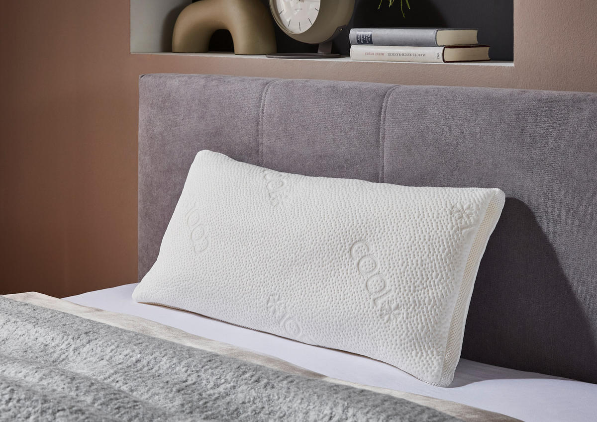 KOPFPOLSTER   - Weiß, Basics, Textil (80/12/40cm) - Boxxx