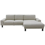 ECKSOFA in Webstoff, Bouclé Hellgrau  - Hellgrau/Schwarz, Design, Textil/Metall (336/189cm) - Dieter Knoll