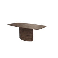 MATBORD 192-252/102/74 cm massivt trä, delar i massivt trä  trä utdragbar, finns i olika träslag, finns i olika trädekorer rektangulär valnötsfärgad  - valnötsfärgad, Design, trä (192-252/102/74cm) - Skovby