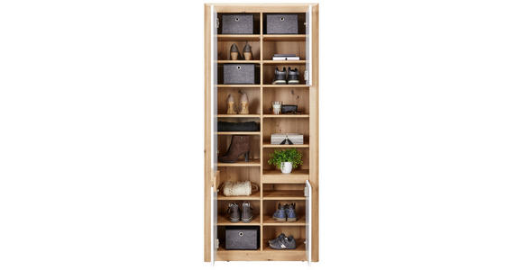 Schuhschrank Kashmir New - Eichefarben/Weiß, MODERN, Holzwerkstoff (84/192/41cm) - James Wood