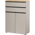 AKTENSCHRANK 80/120/40 cm  - Eichefarben/Grau, MODERN, Holzwerkstoff (80/120/40cm) - Novel