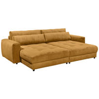 NAGY KANAPÉ textil, faalapú anyag sárga  - sárga/fekete, Konventionell, műanyag/faalapú anyag (292/90/194cm) - MID.YOU