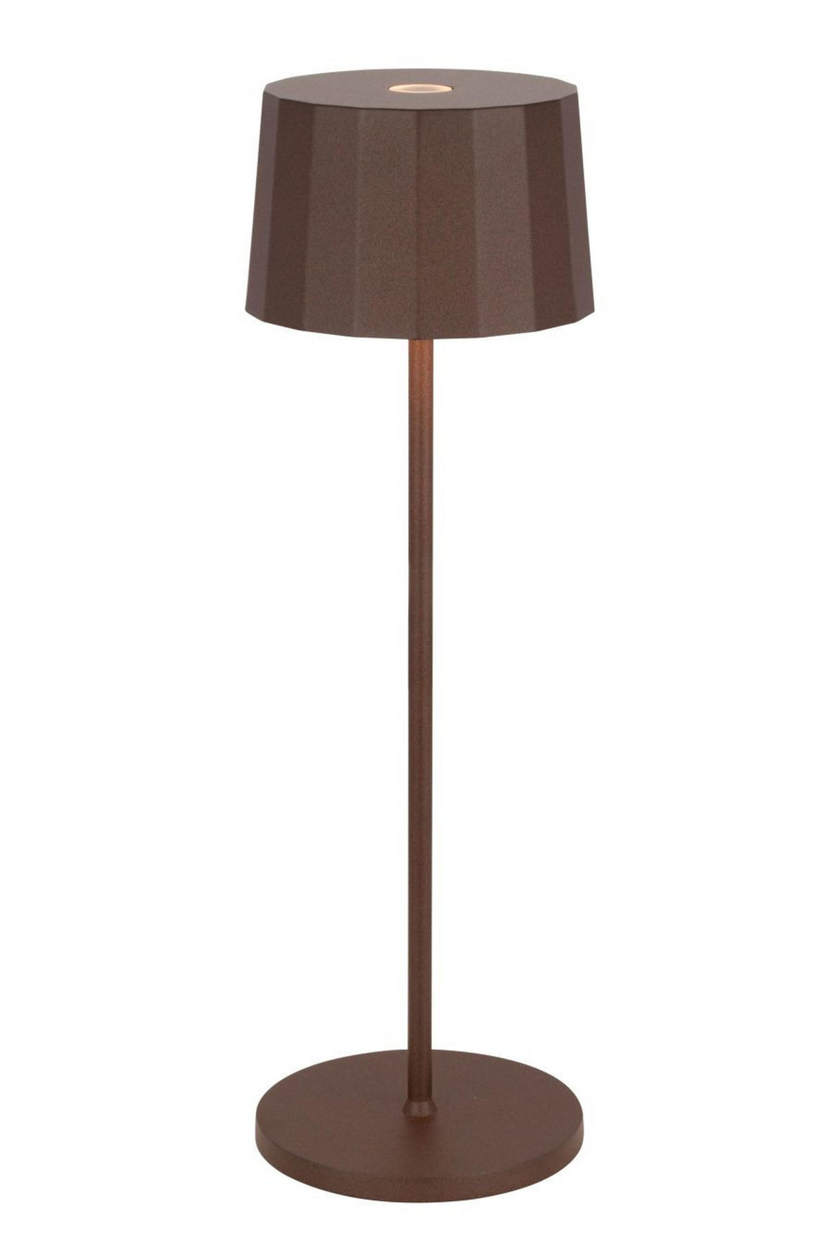 STOLNÍ LAMPA NA BATERIE, dotykový stmívač, 11/35 cm  - hnědá, Design, kov/plast (11/35cm) - Dieter Knoll