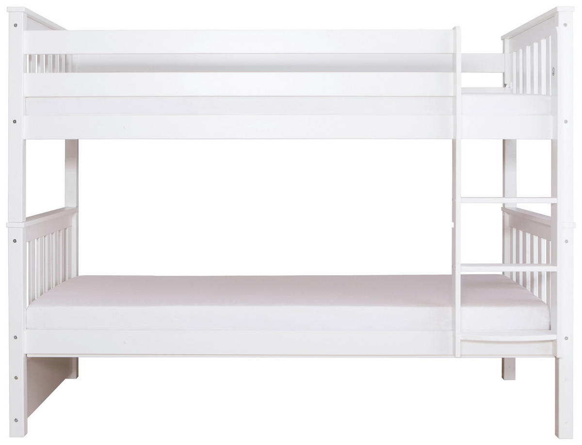 ETAGENBETT 90/200 cm Weiss  - Weiss, Modern, Holz (90/200cm) - MID.YOU