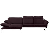 ECKSOFA in Webstoff Lila  - Anthrazit/Lila, Design, Textil/Metall (203/299cm) - Himolla