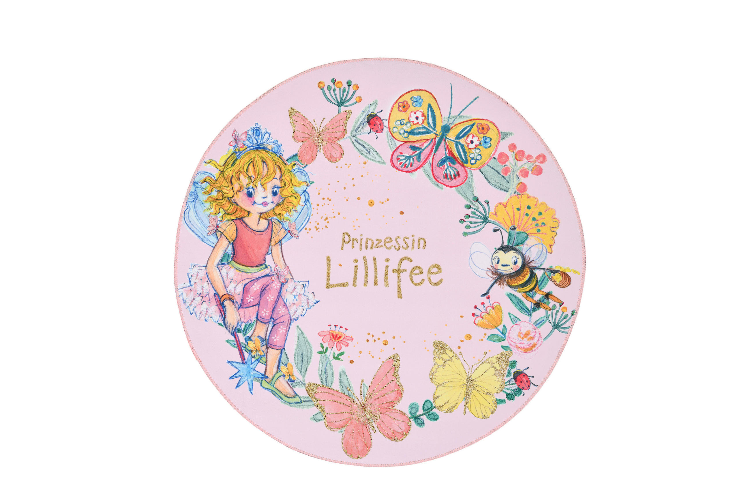 KINDERTEPPICH 100 cm Prinzessin Lillifee  - Hellrosa, Design, Textil (100cm)