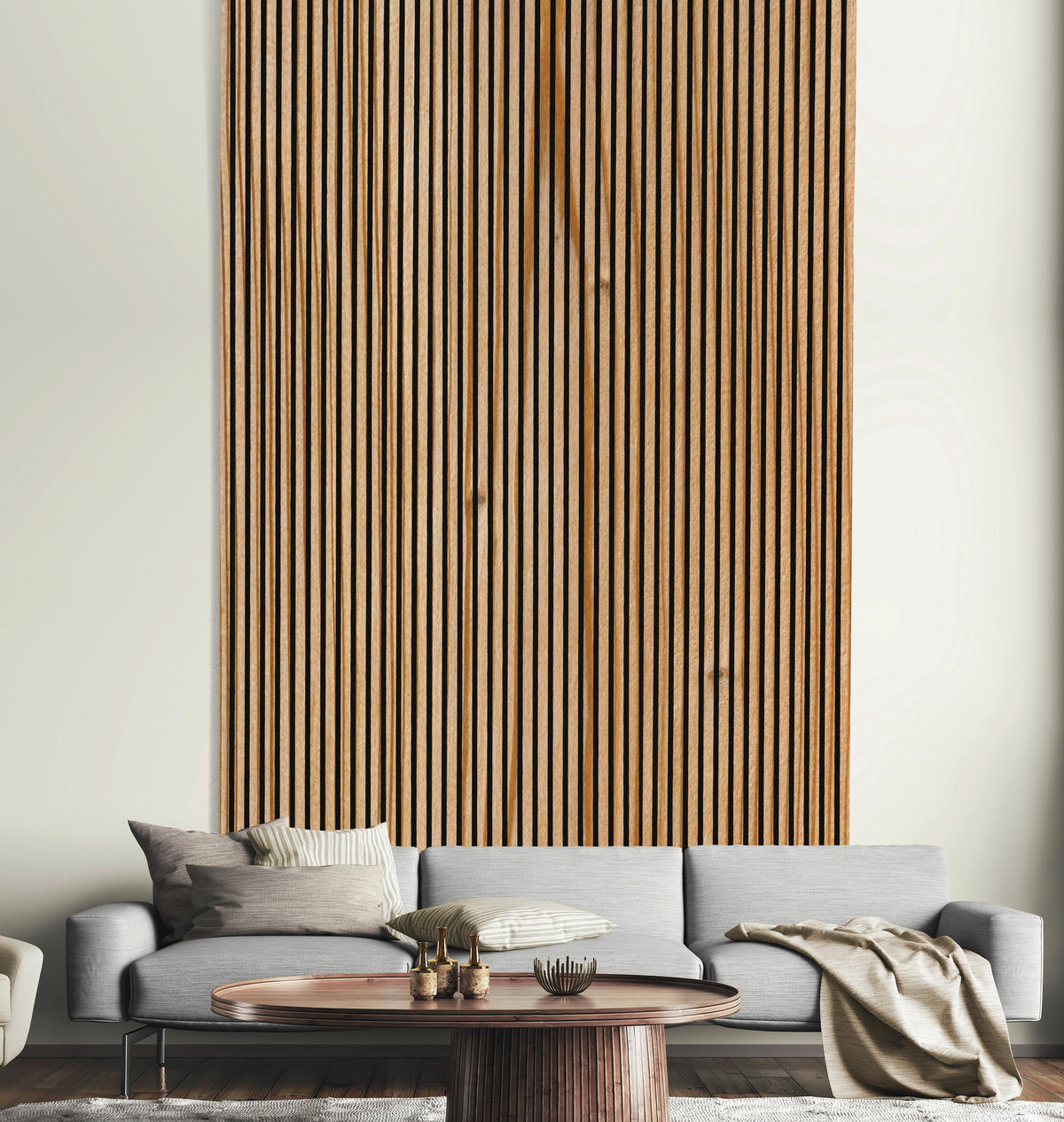AKUSTIKPANEEL Lärche roh 57.25/1.8/119 cm  - Lärchefarben, KONVENTIONELL, Holzwerkstoff/Textil (57.25/1.8/119cm)