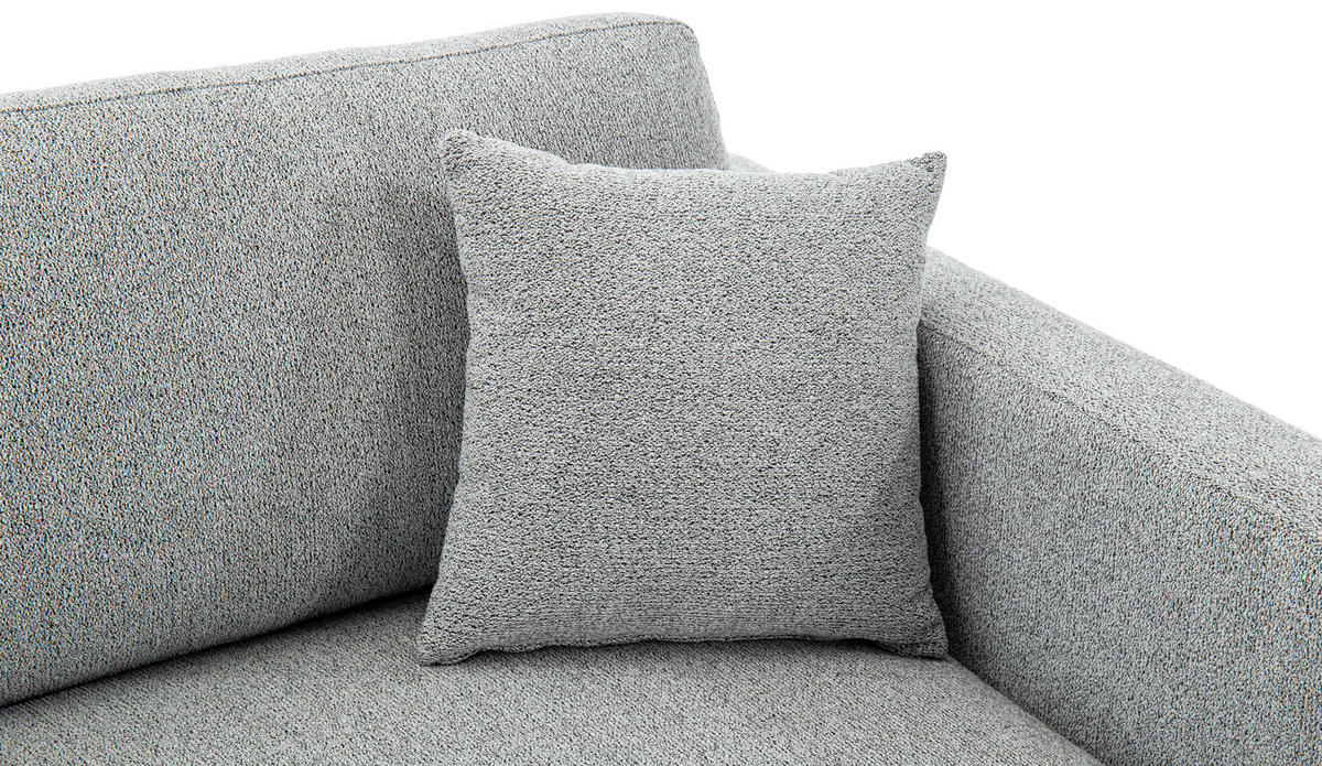 SCHLAFSOFA Leinenoptik Hellgrau  - Hellgrau/Schwarz, Design, Holz/Textil (220,5/86/96cm) - Livetastic