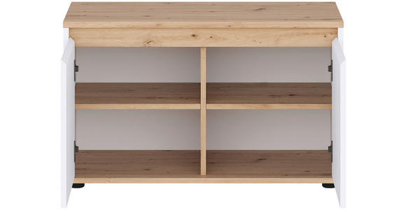 GARDEROBENBANK Malea  in 83,4/50/41,2 cm  - Weiß/Eiche Artisan, MODERN (83,4/50/41,2cm) - Carryhome