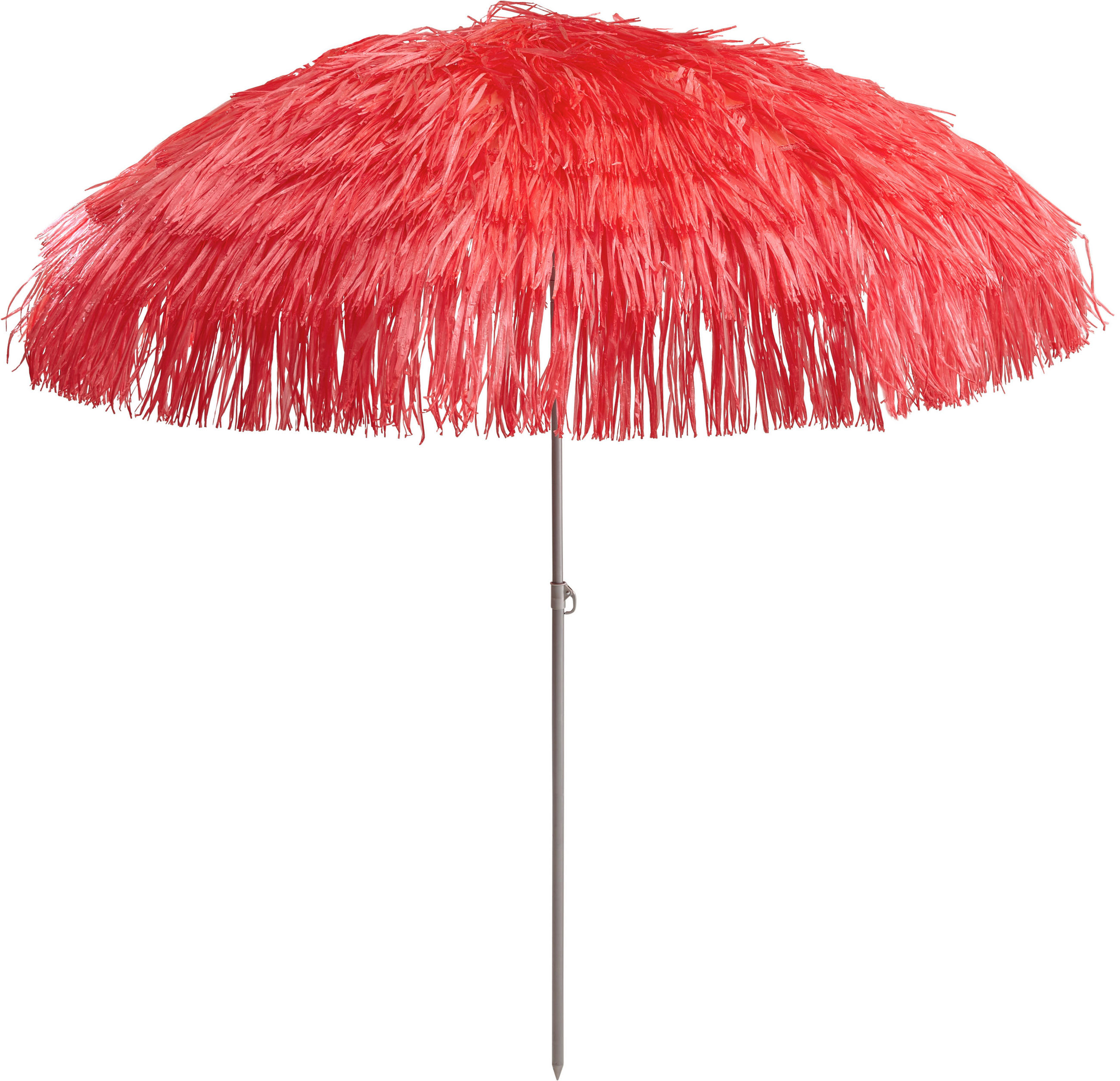 SONNENSCHIRM 200 cm Rot  - Rot/Alufarben, Design, Textil/Metall (200/200cm) - Jan Kurtz