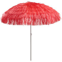 SONNENSCHIRM 200 cm Rot  - Rot/Alufarben, Design, Textil/Metall (200/200cm) - Jan Kurtz