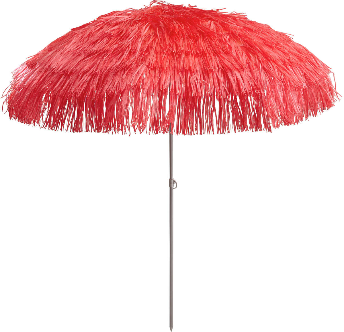 SONNENSCHIRM 200 cm Rot  - Rot/Alufarben, Design, Textil/Metall (200/200cm) - Jan Kurtz