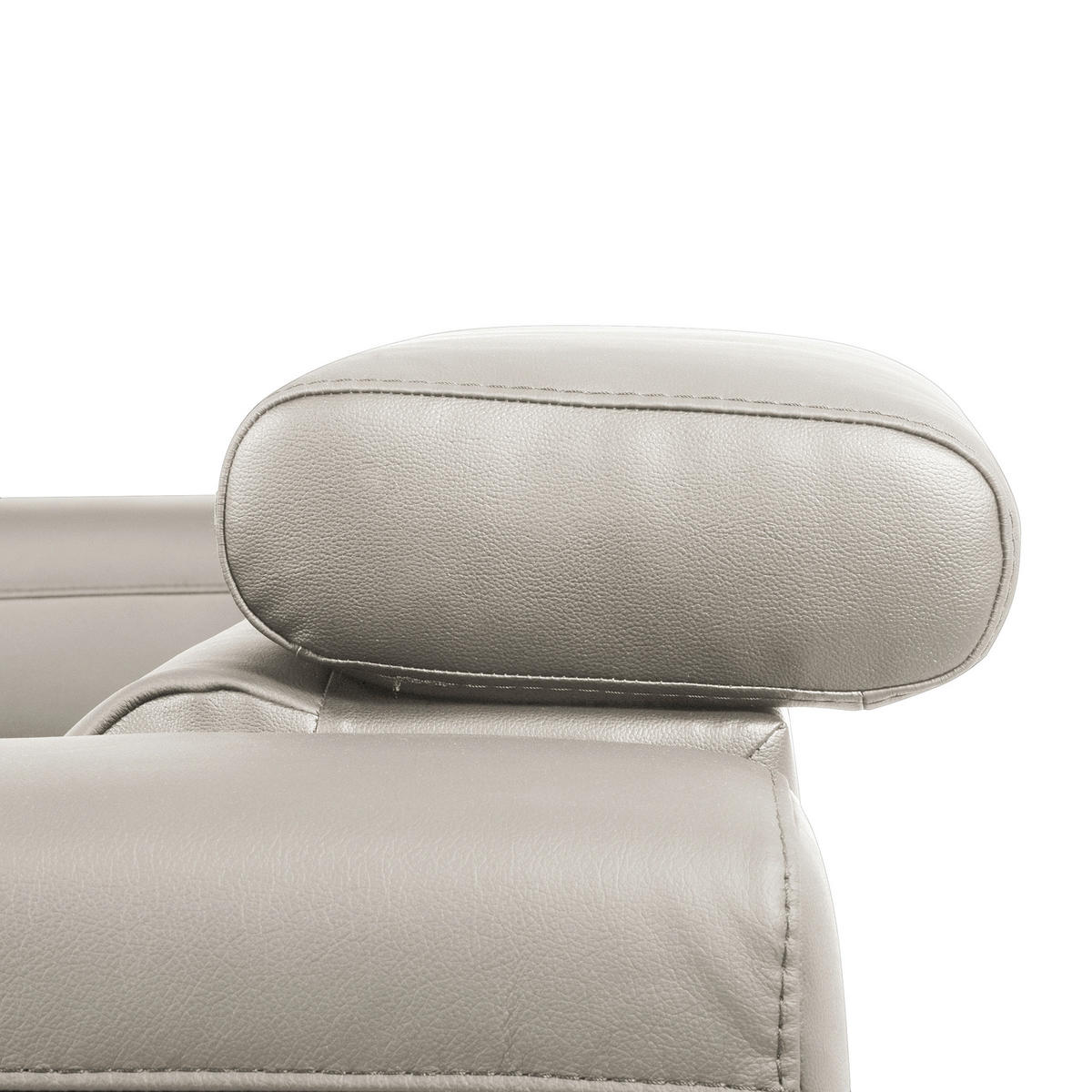 ECKSOFA  in Lederlook Echtleder Platinfarben  - Platinfarben/Schwarz, Design, Leder/Textil (247/173cm) - Livetastic