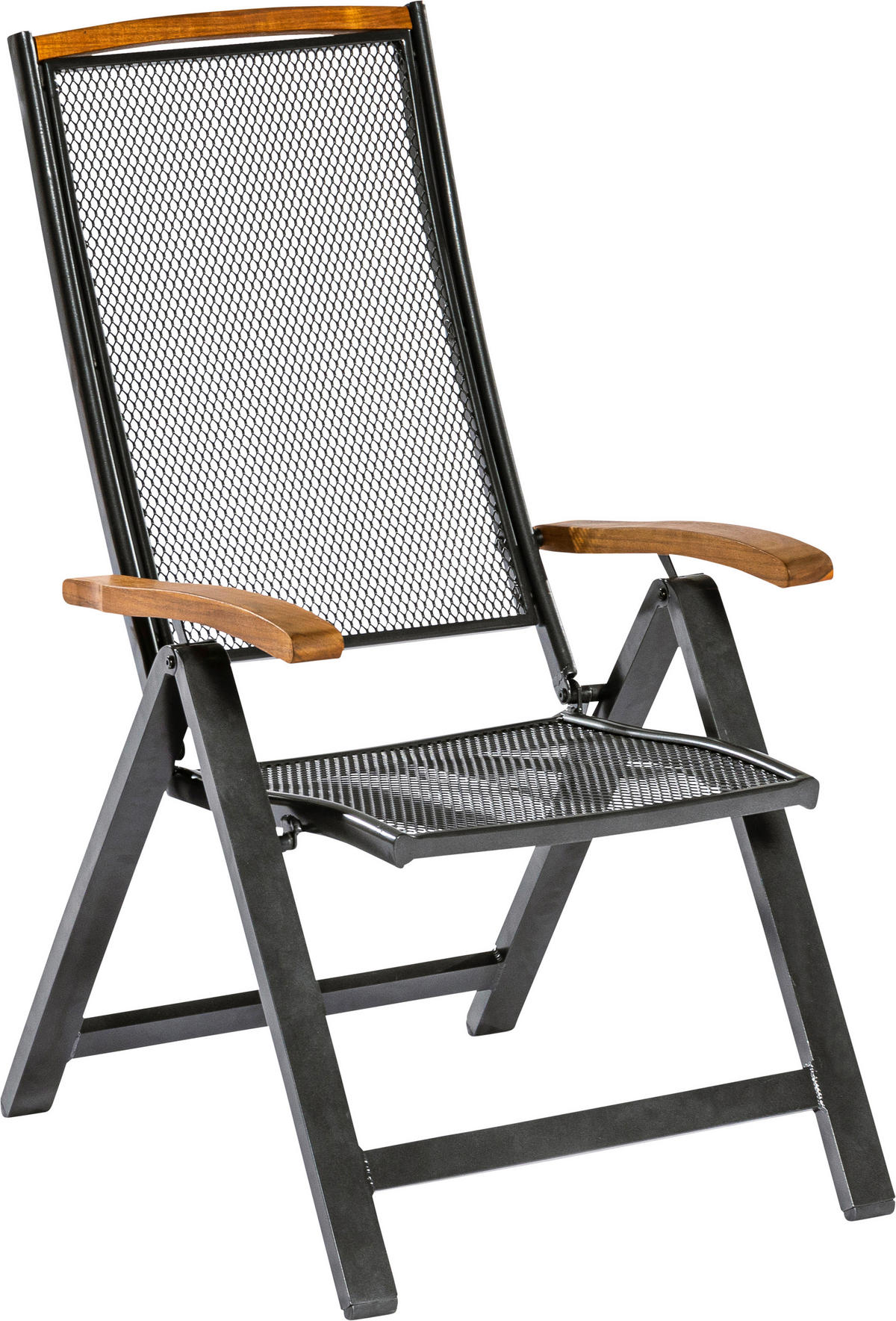 GARTENSET Akazie Hartholz Aluminium  - Schwarz/Akaziefarben, KONVENTIONELL, Holz/Textil - Gardenson