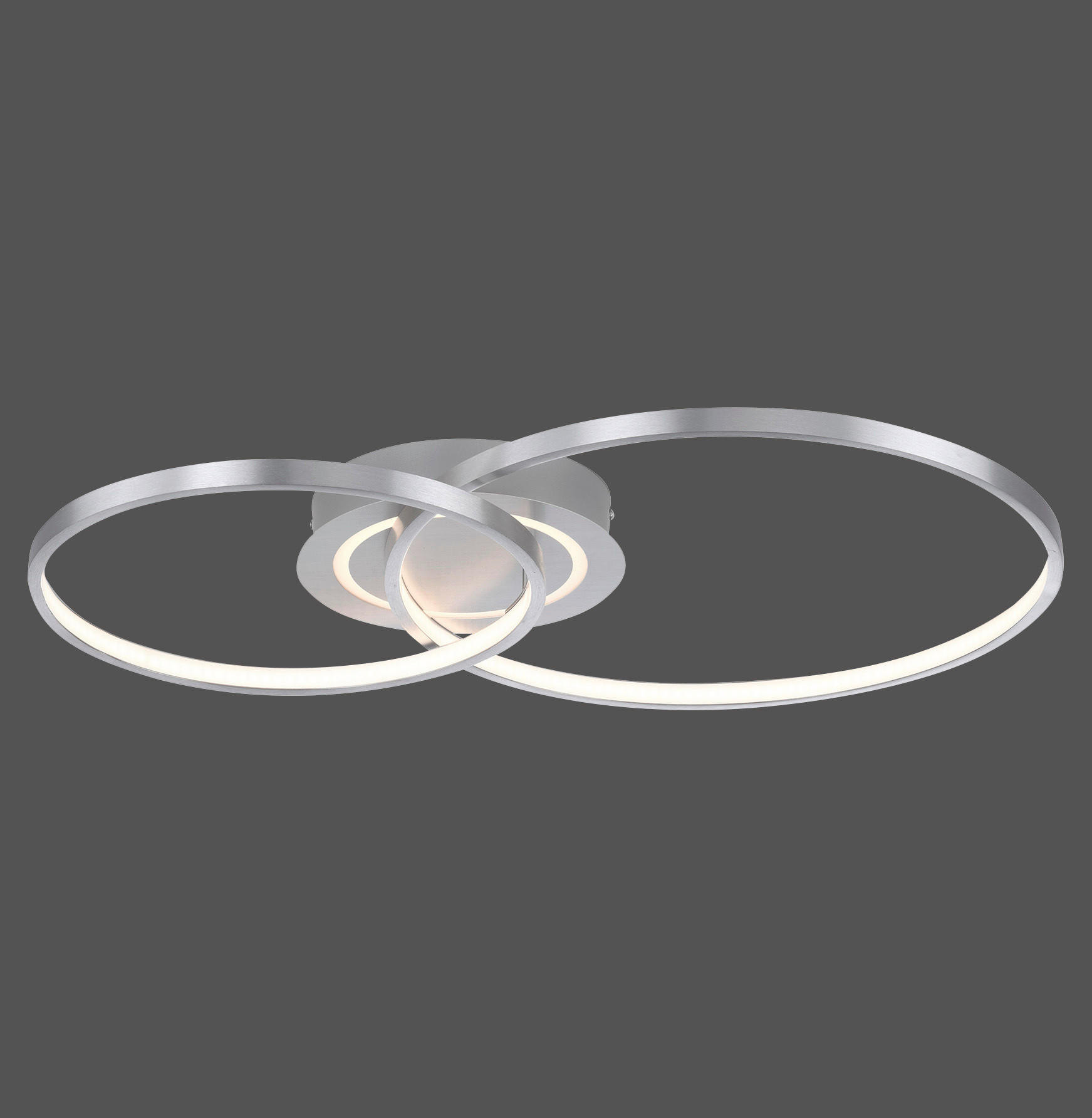 LED-DECKENLEUCHTE 69/55/9 cm   - Alufarben, Basics, Kunststoff/Metall (69/55/9cm) - Novel